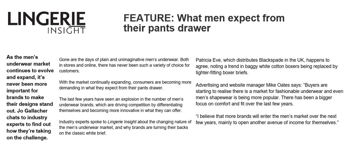 Lingerie insight mens pants 