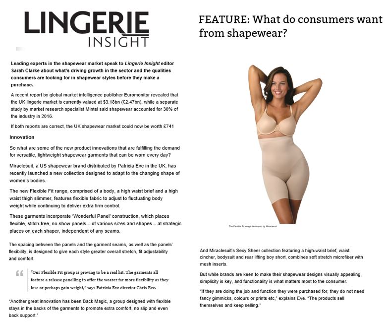 Miraclesuit lingerie insight april 17